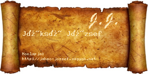 Jáksó József névjegykártya
